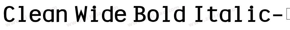 Clean Wide Bold Italic字体转换